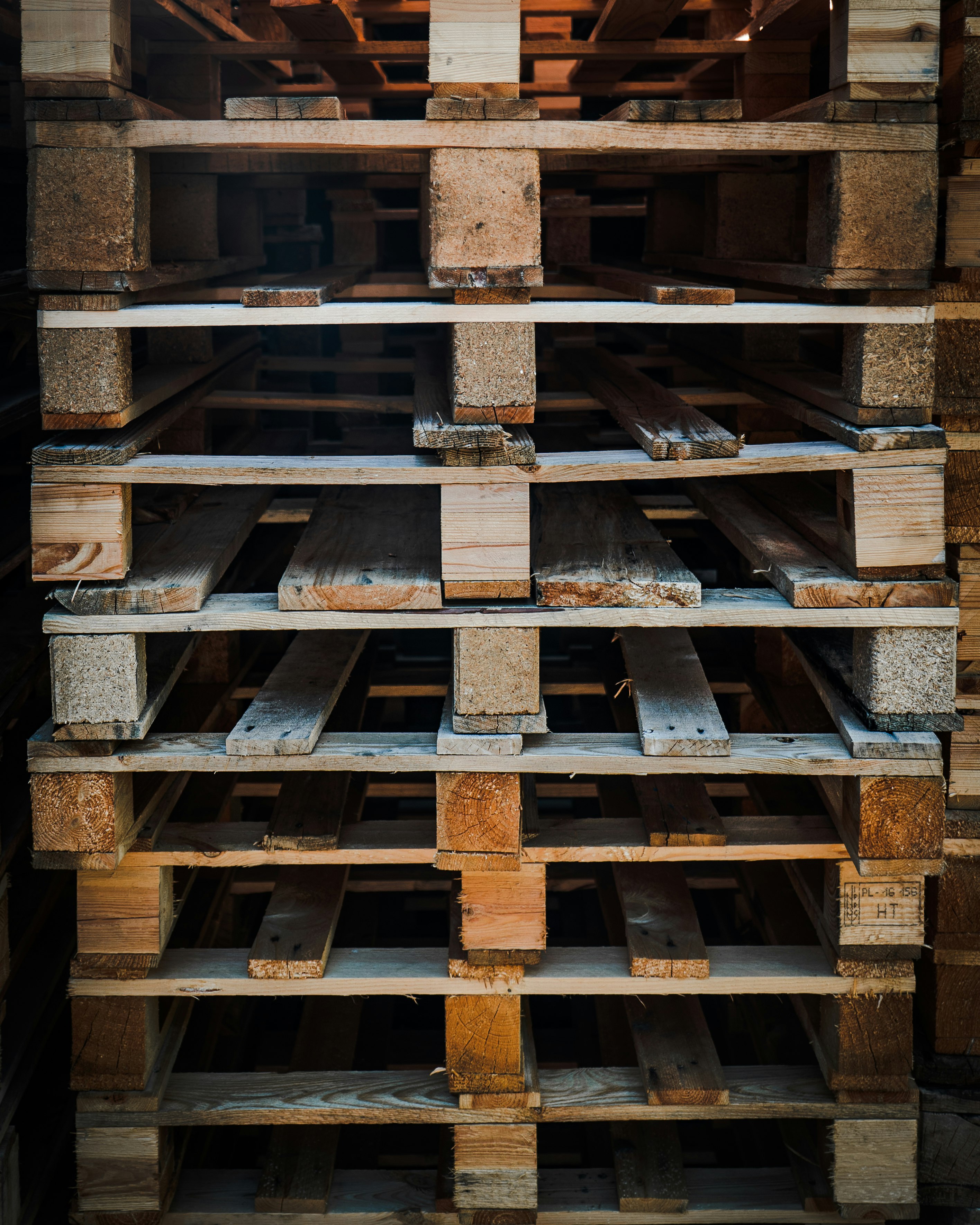 brown wooden frame with black background